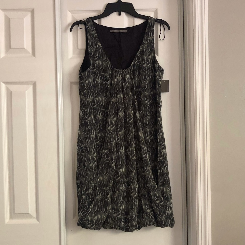 Zara Basic Print Dress Bubble Hem